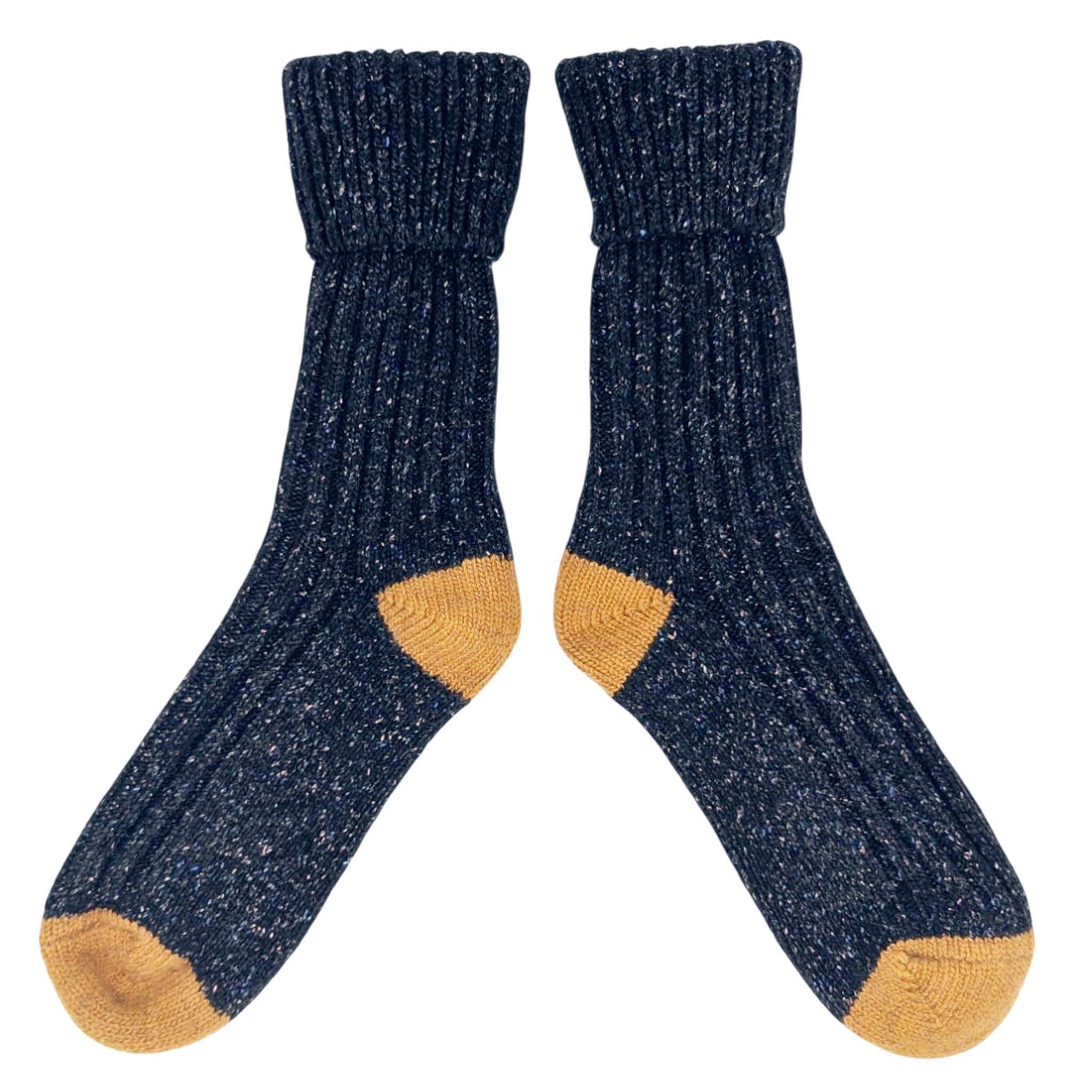 Unisex Recycled Silk Blend Ribbed Socks