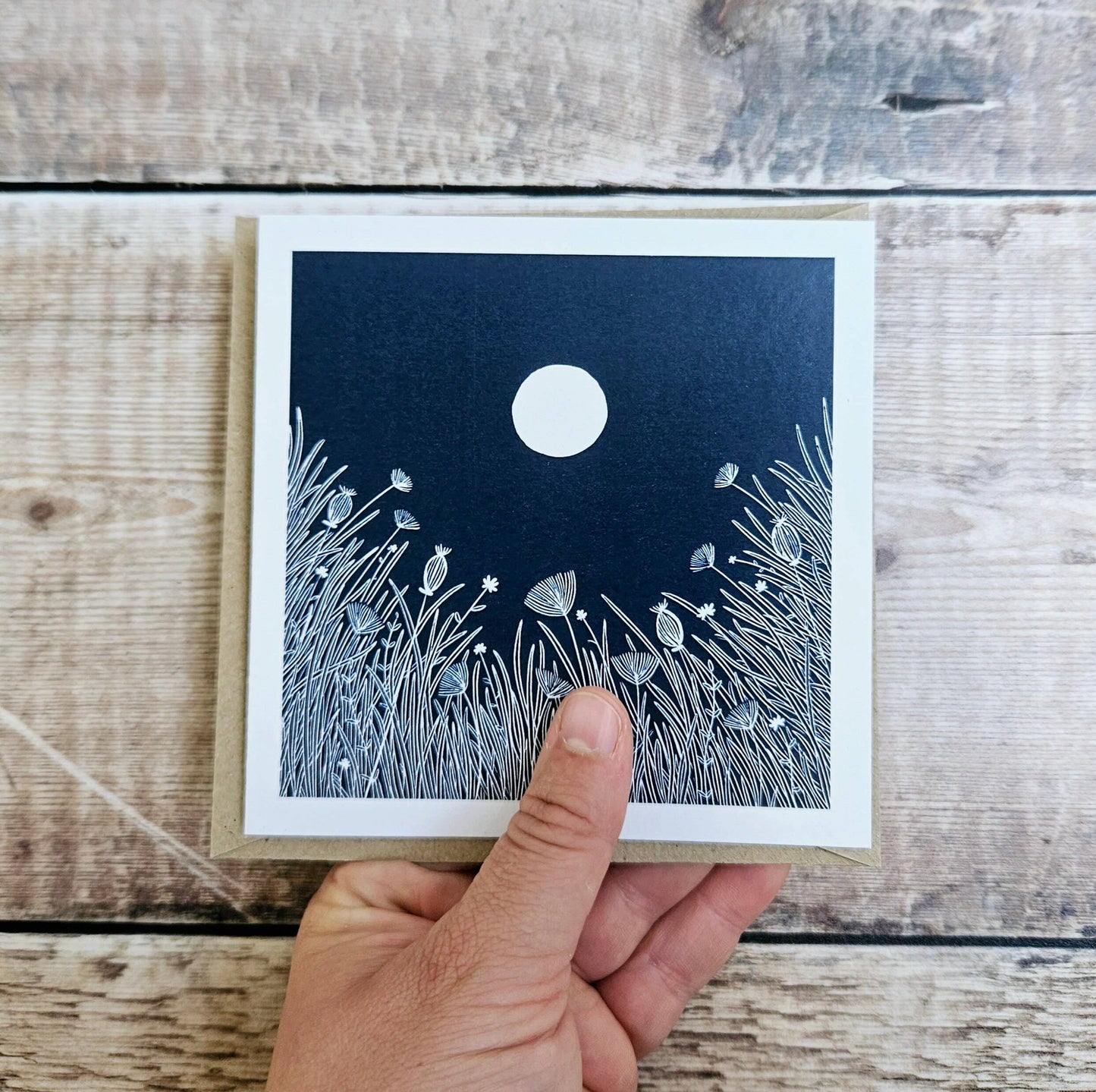 Quiet Night - Single Square Greetings Card