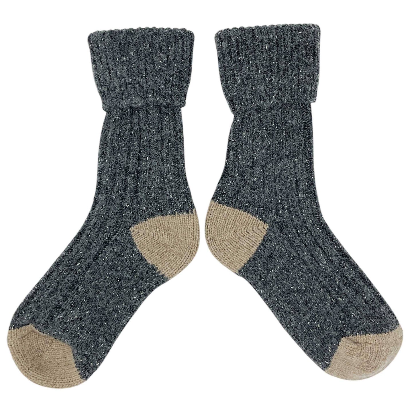 Unisex Recycled Silk Blend Ribbed Socks