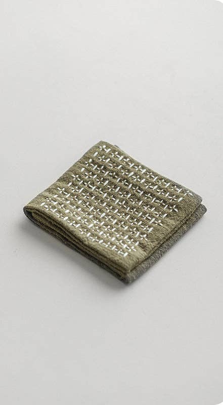 Handmade Woven Cotton and Linen Gongfu Tea Towel