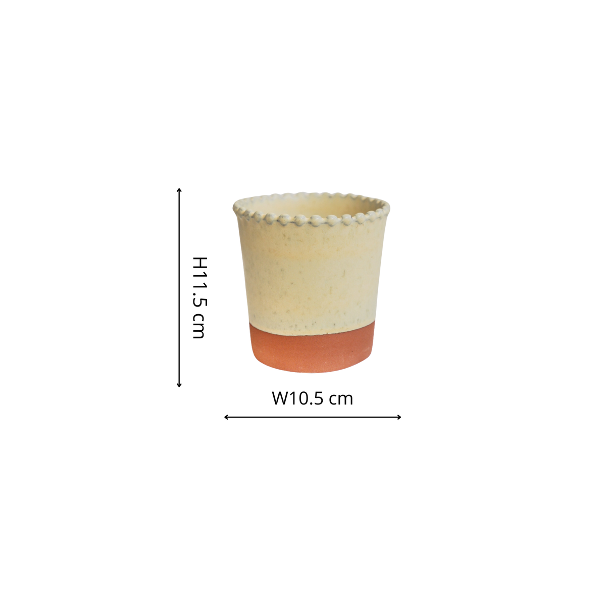 Adeline Beaded Edge Planter - Small