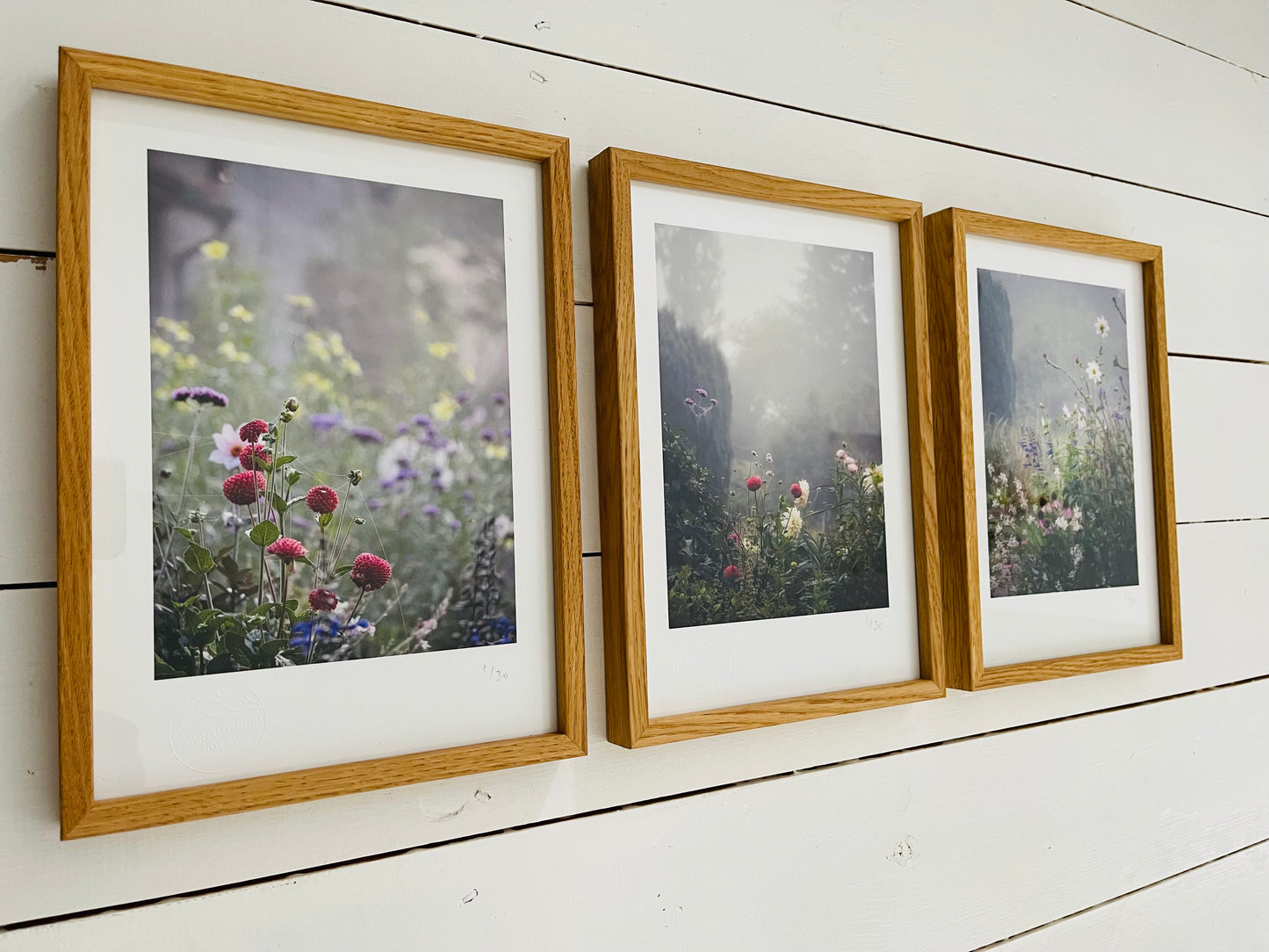Flowers In The Mist Print Triptych