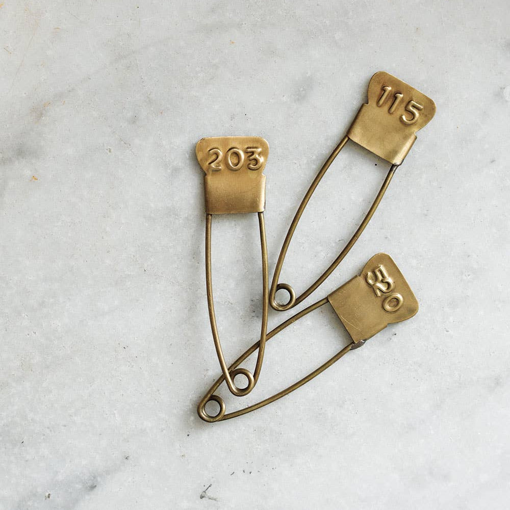 Brass Numbered Pin