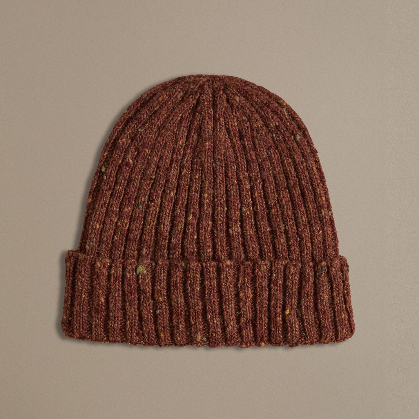 Unisex Donegal Beanie | Ruby Dusk