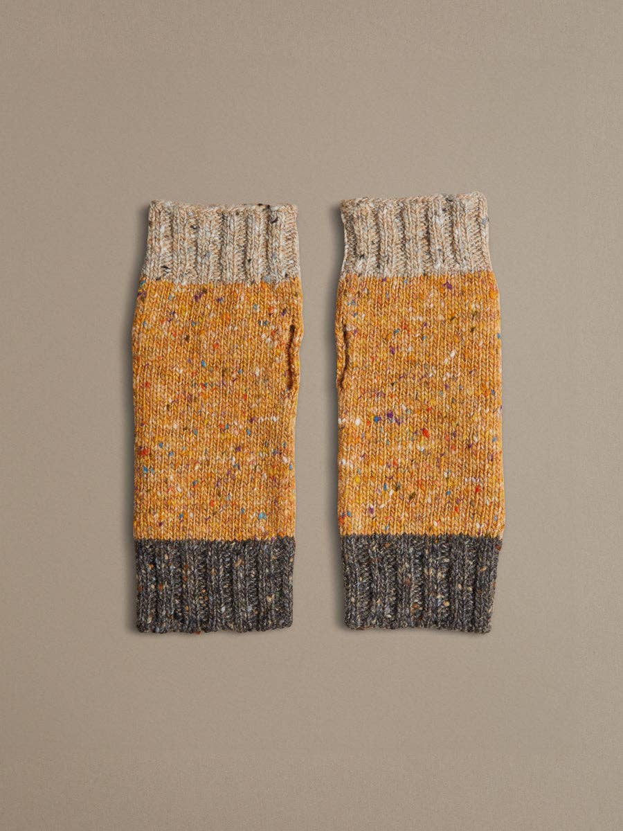 Rove Donegal Wool Wrist Warmers | Yellow Confetti