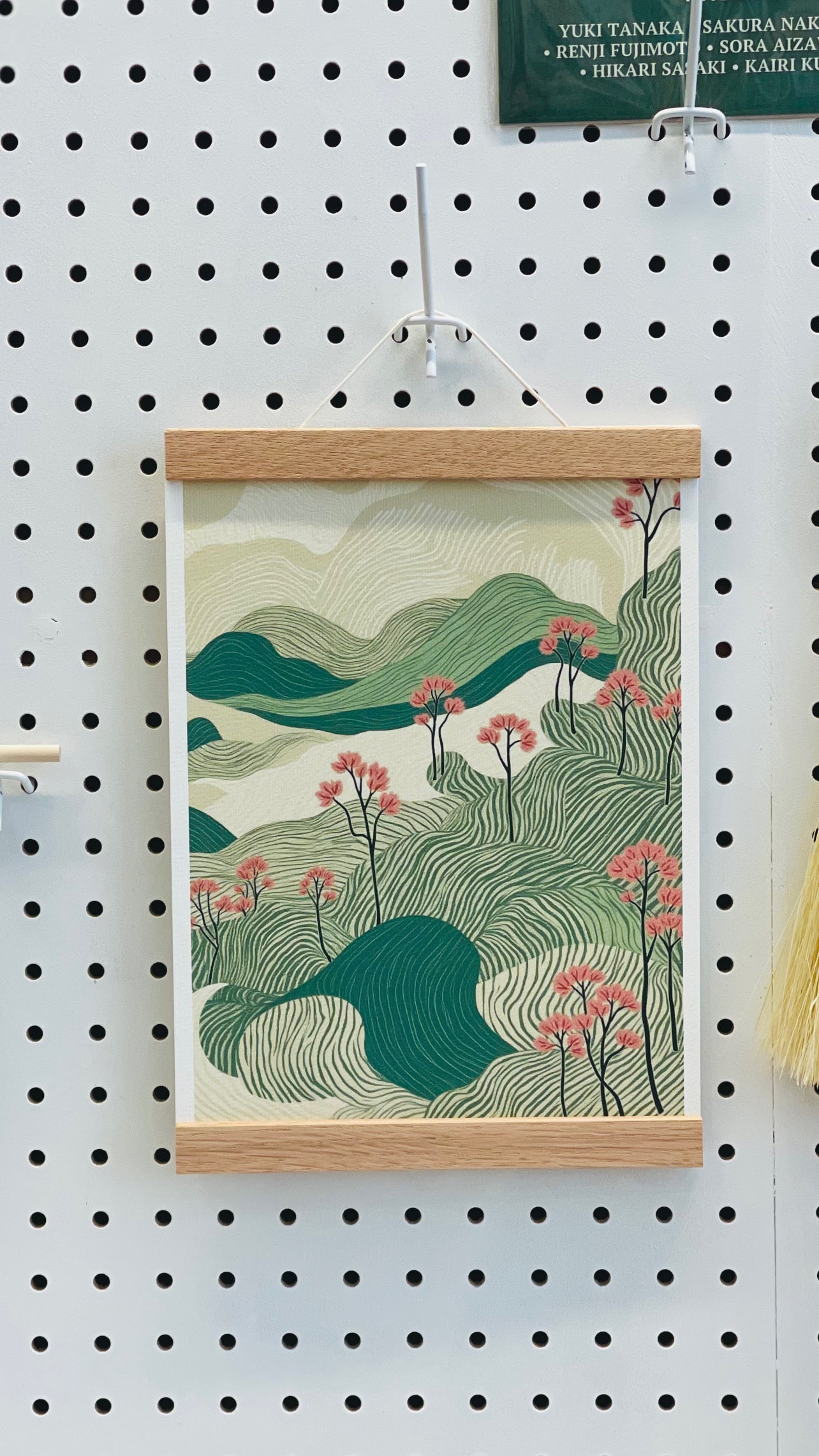 Magnetic Poster Hanger - Made with Oak