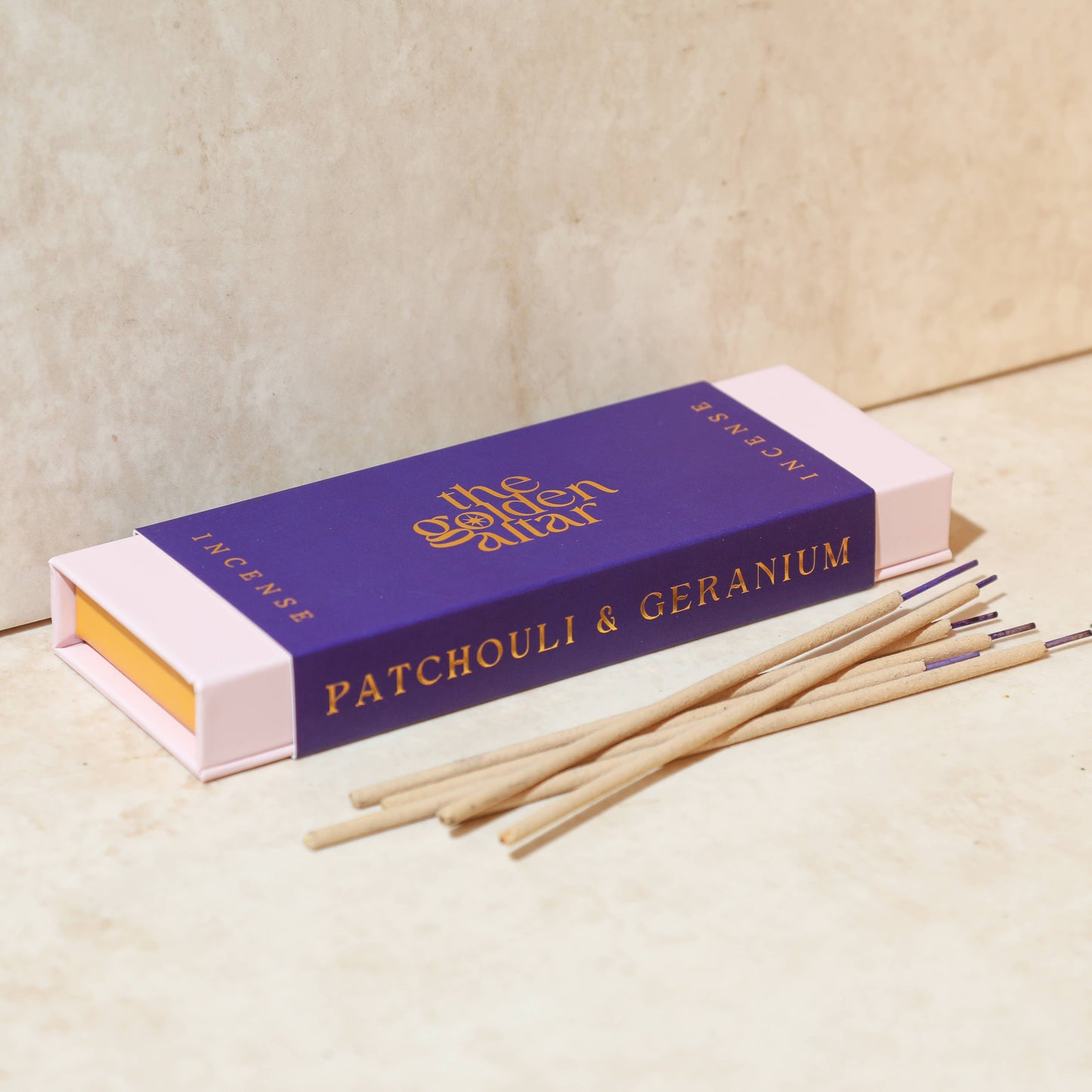 The Golden Altar Natural Incense - Patchouli & Geranium