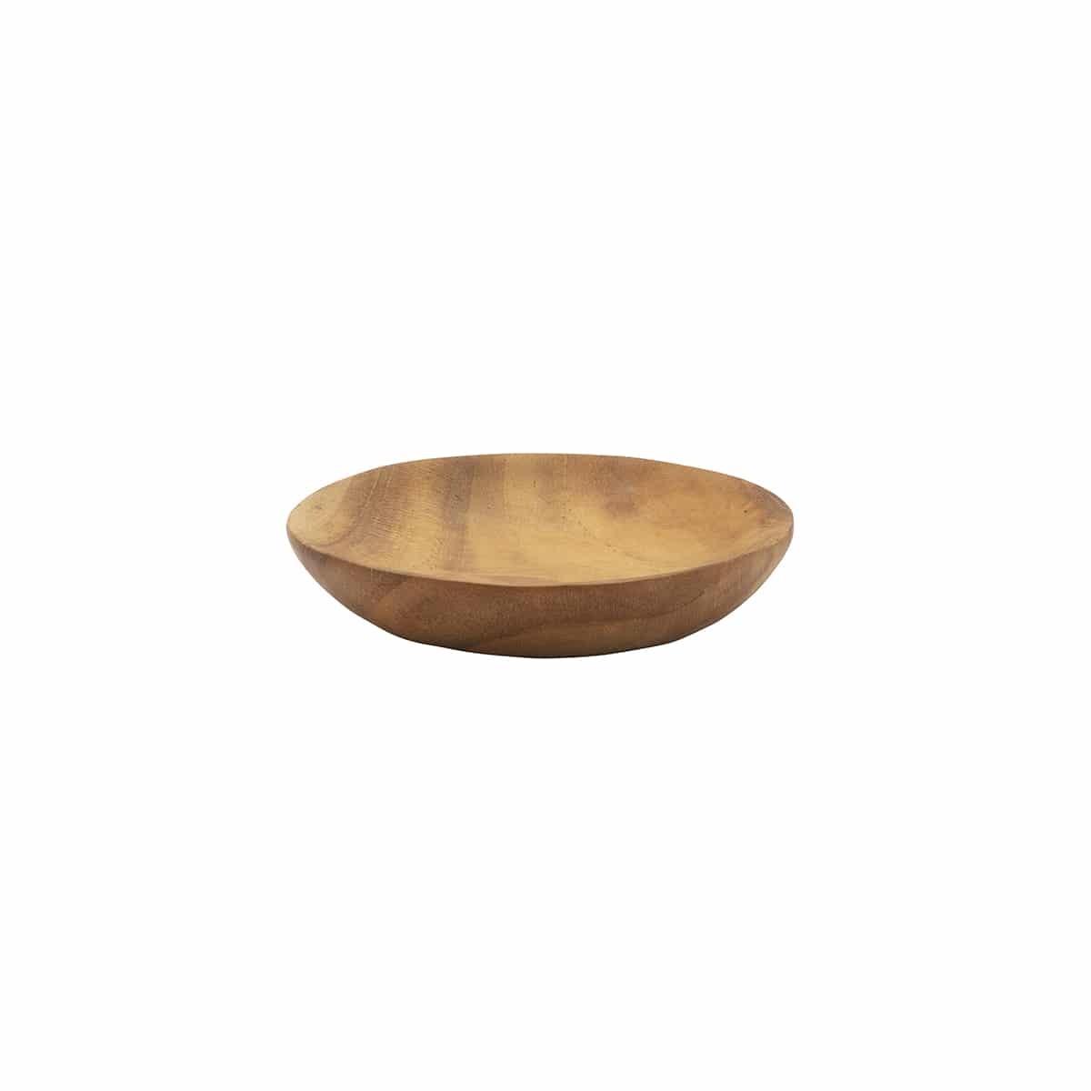 Wooden bowl on a white background