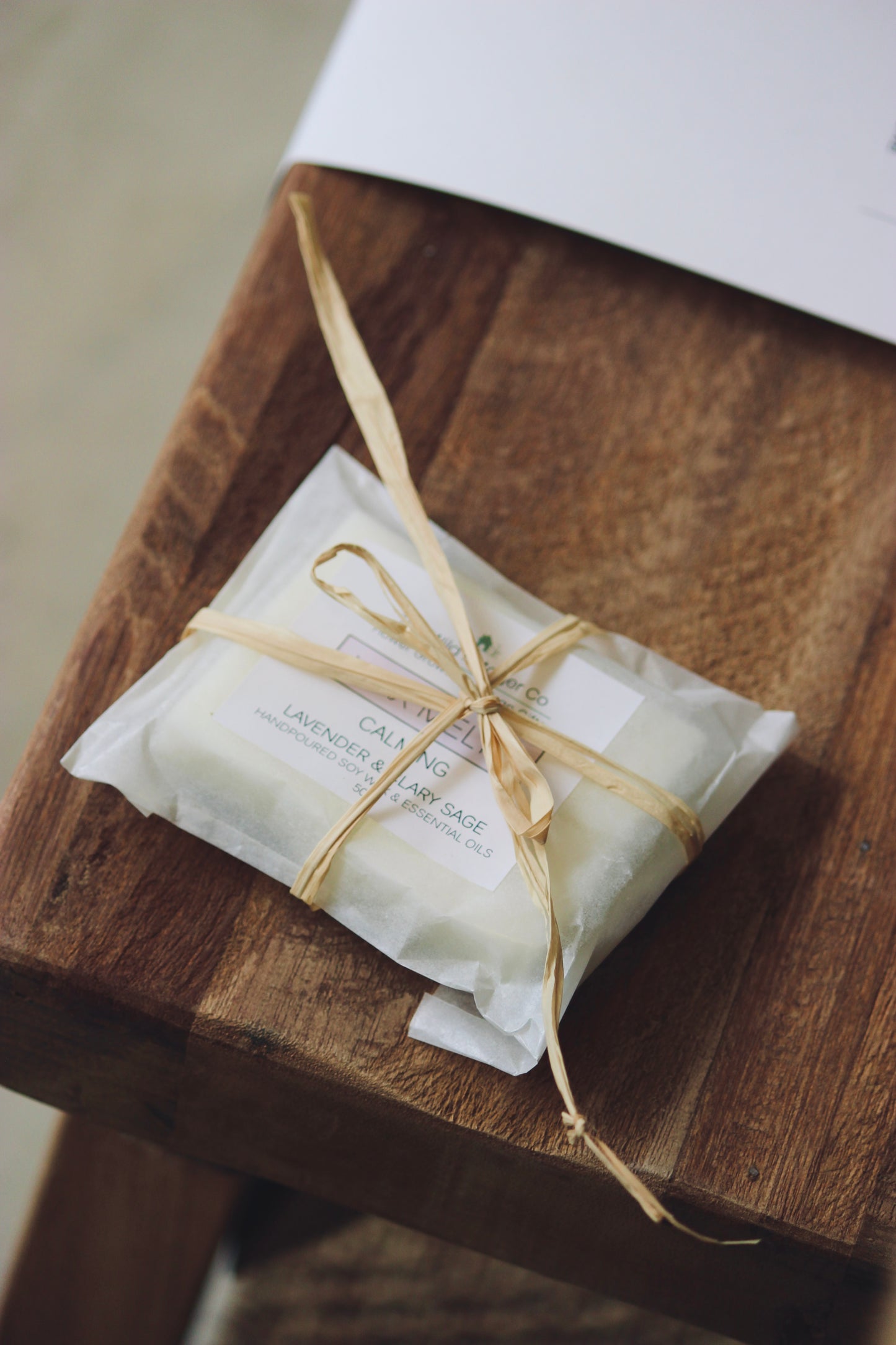 Hand-poured botanical soy wax melts, made with essential oils. Made in the UK, by The Wild Potager Co. Choose from three beautiful calming, cleansing and relaxing scents