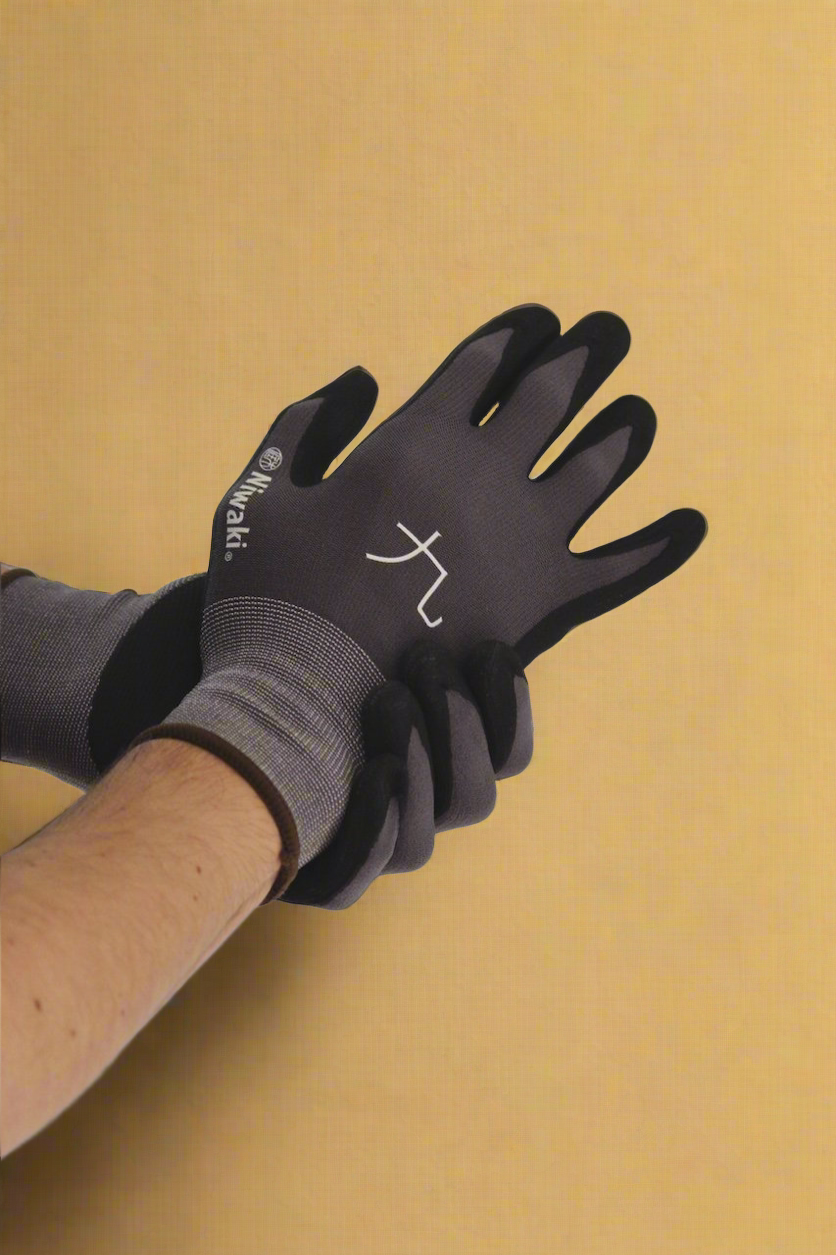 These Niwaki gloves are perfect for gardening with just the right amount of sensitivity. The breathable nylon/spandex liner lets you feel what you're doing, while the nitrile coating provides great grip without being too sticky. And the finger and cuff fit is spot on! These gloves are great for pruning, planting, border work, greenhouse tasks, and even chores around the house. Just avoid using them for tearing out brambles.