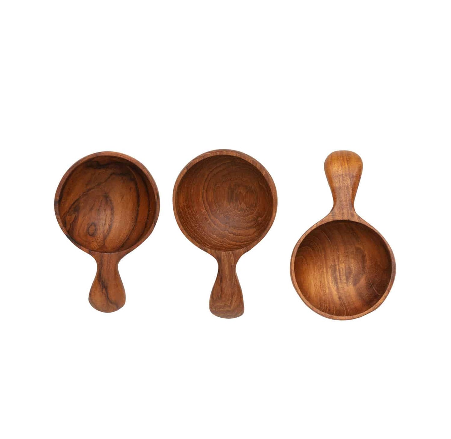 The Amuze Spoon is a versatile tool that can be used to serve appetizers or scoop up coffee and tea. Made from durable and reclaimed teak root wood, each piece boasts a unique, organic design and is food safe.