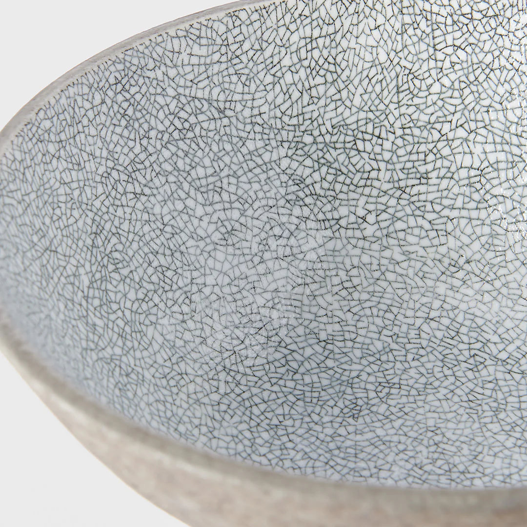 Crazed Grey Udon Bowl 19cm - Made in Japan