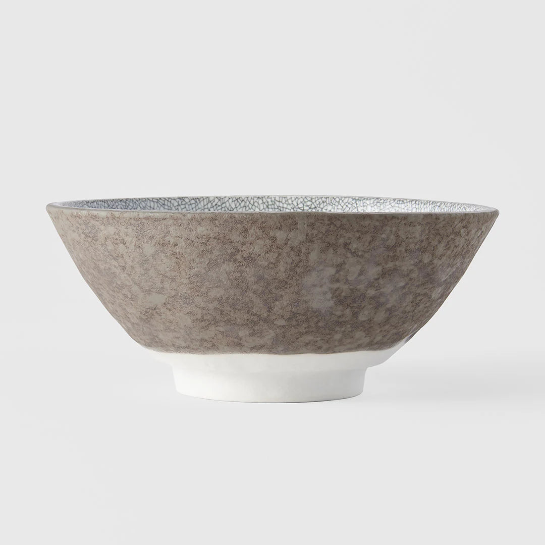 Crazed Grey Udon Bowl 19cm - Made in Japan