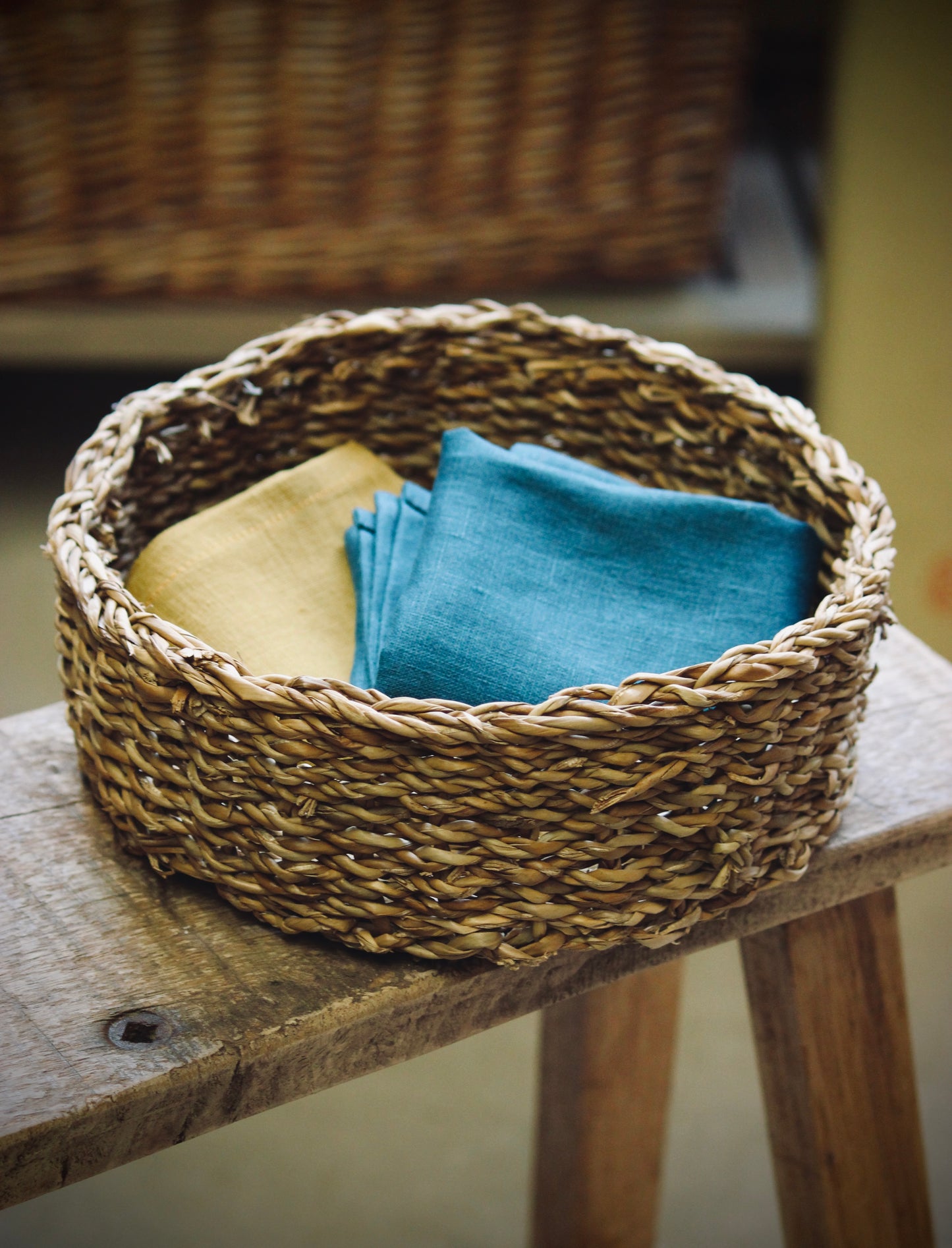 Round Seagrass Bread Basket