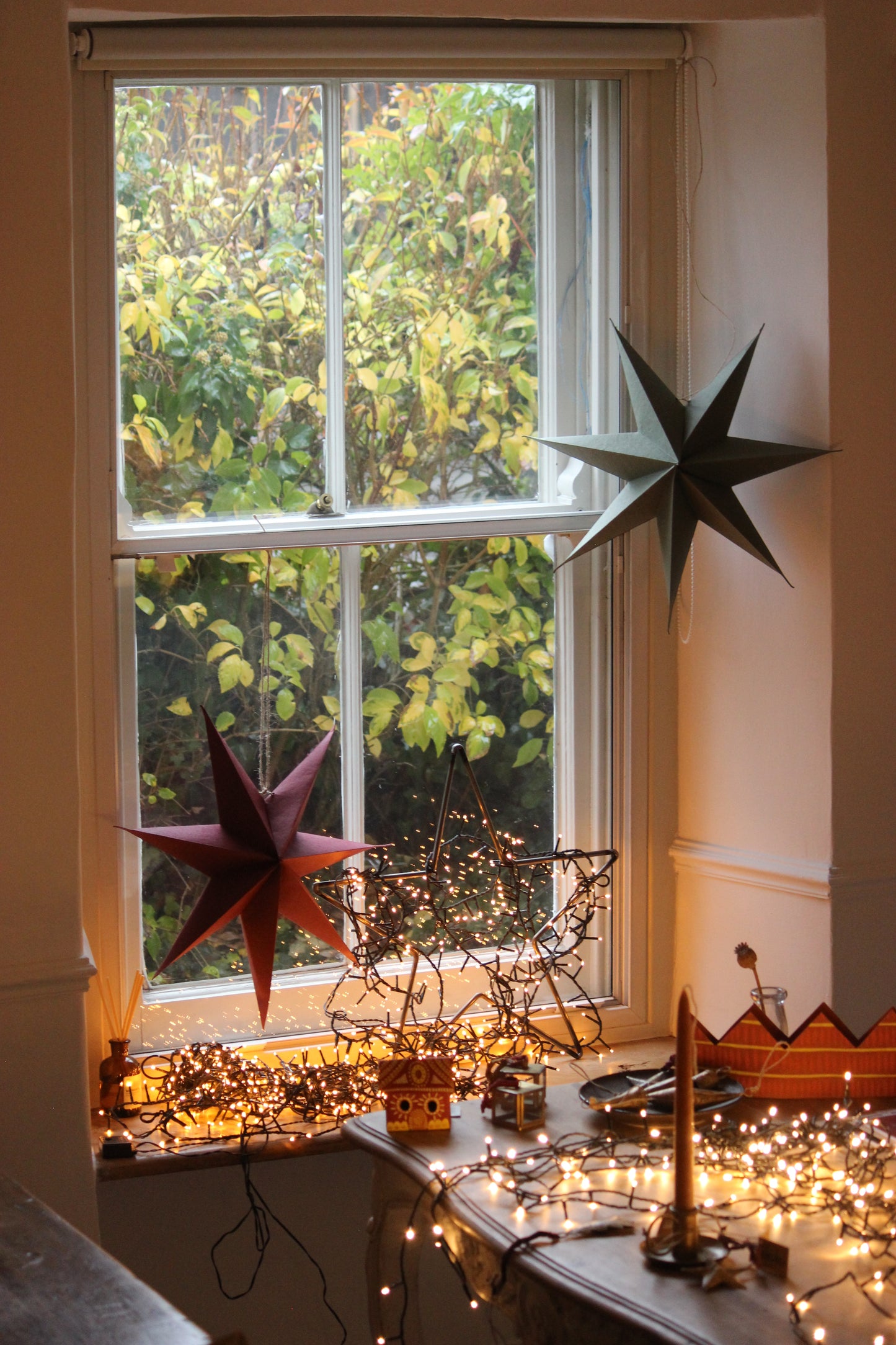 Festive Star - Made from up-cycled cotton paper
