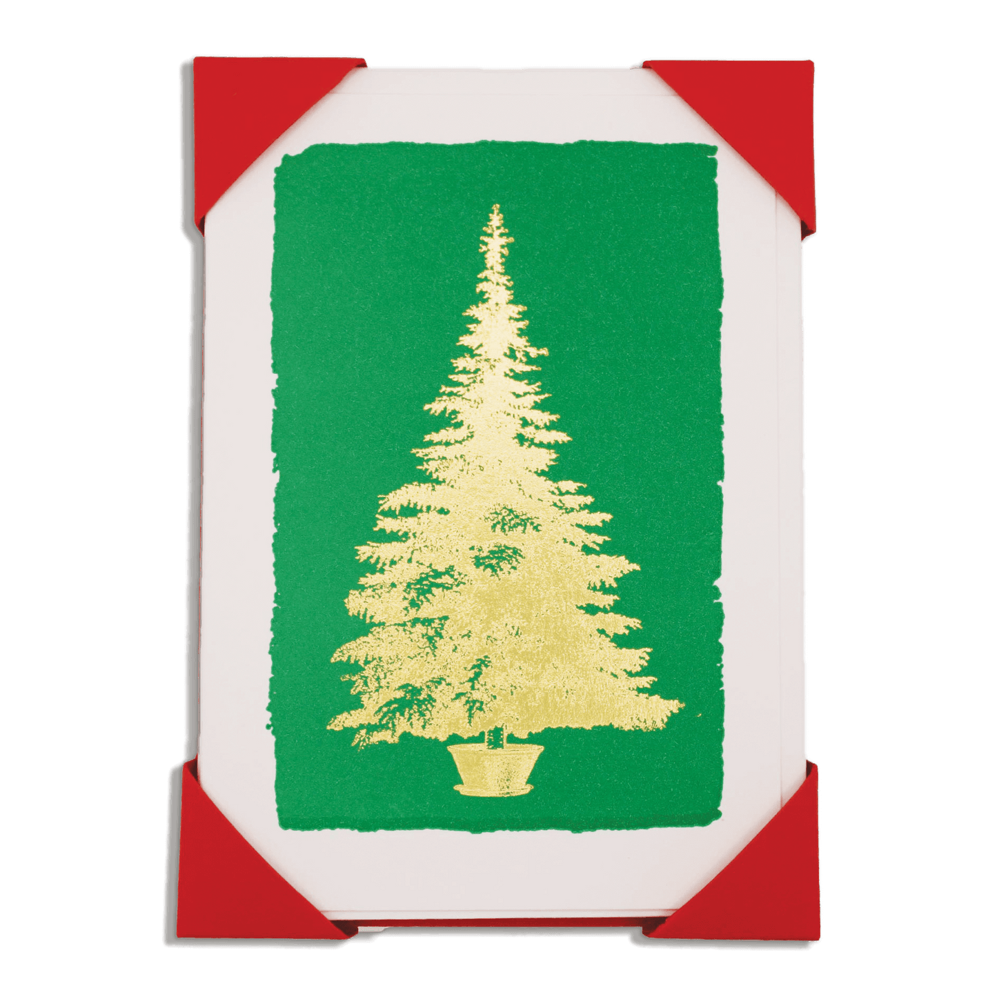 Archivist Gold Christmas Tree Pack of 5 Cards