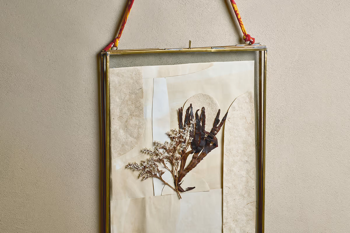 nkuku Kiko Hanging Brass Frame - Antique Brass