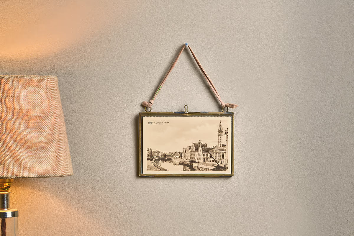 nkuku Kiko Hanging Brass Frame - Antique Brass