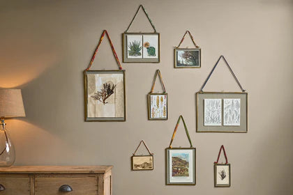nkuku Kiko Hanging Brass Frame - Antique Brass