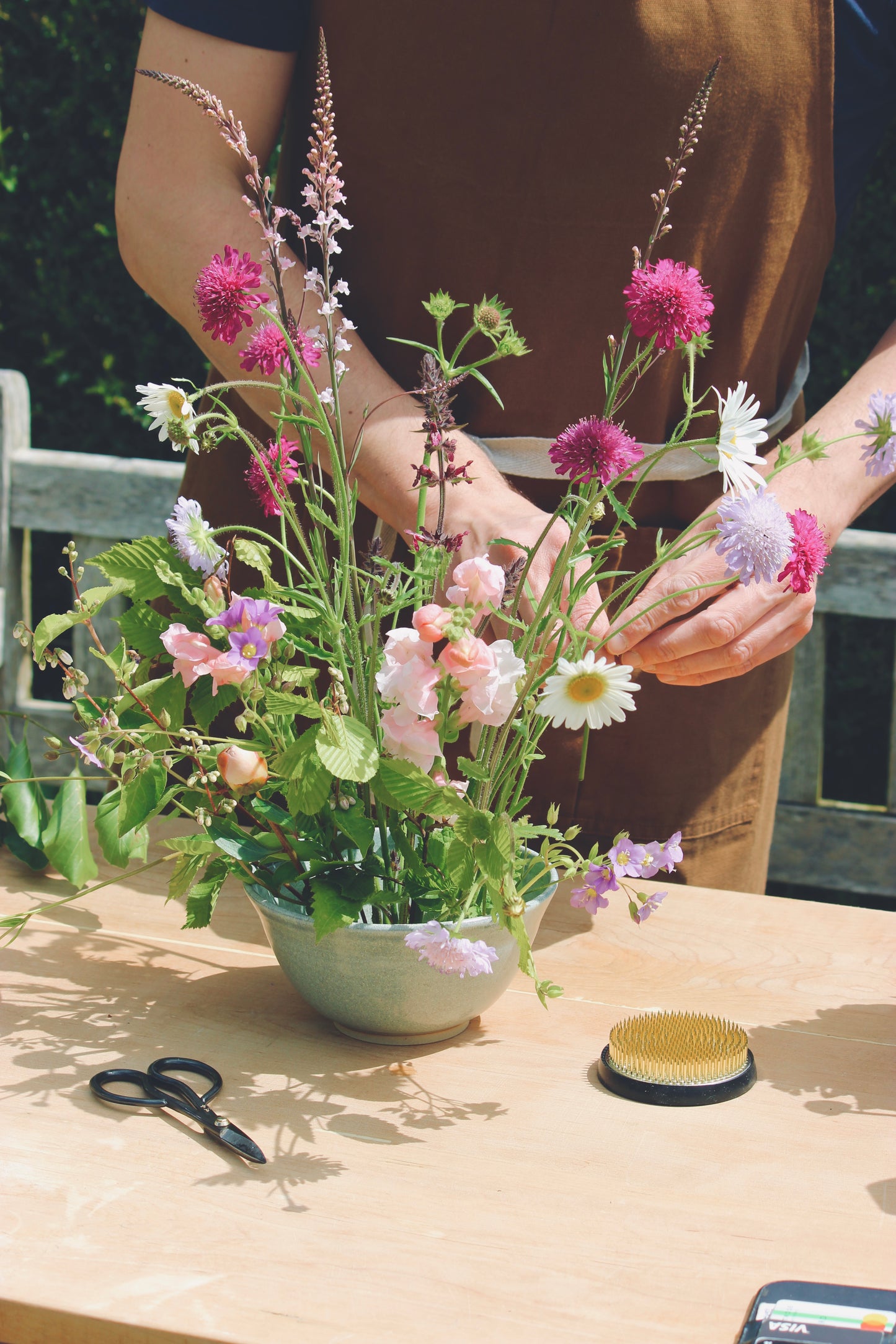 Flower Bowl for flower arranging, ideal for flower frog pin holders including hair pin frogs. Simply place the flower frog in water in bowl and add blooms.
