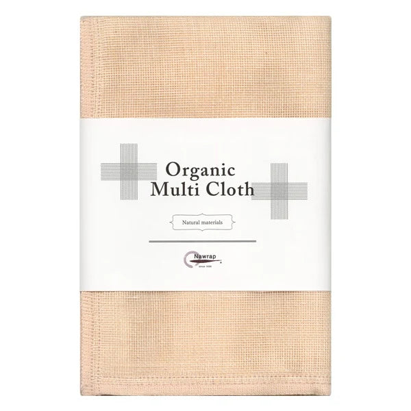 The Organic Multi Cloth is a multipurpose cloth that is dyed entirely with plant and rock-based dyes. It is woven in Japan using traditional Japanese weaving techniques.