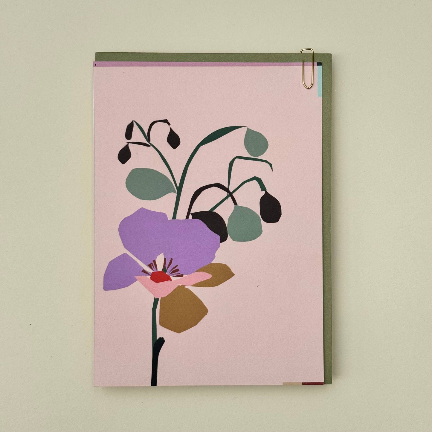 The 'Poppy' card from Pavilion’s Meadow collection features a delicate floral cut-out design, printed digitally on high-quality Callisto Diamond White Buckram Embossed 350gsm board. Blank inside, allowing you to add your own message. The card comes with a matching Olive Green envelope and is FSC certified, reflecting a commitment to sustainability. Thoughtfully designed and made in the UK, it measures 12 cm by 17 cm.