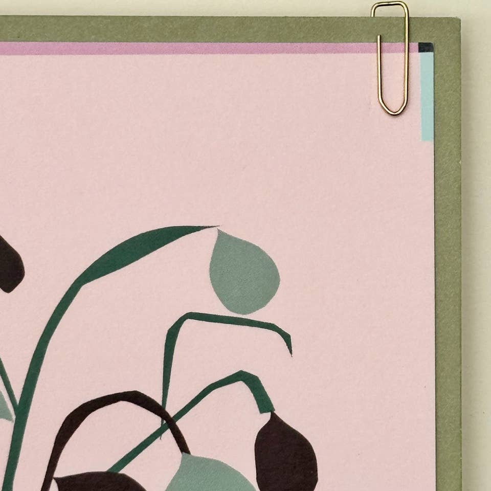 The 'Poppy' card from Pavilion’s Meadow collection features a delicate floral cut-out design, printed digitally on high-quality Callisto Diamond White Buckram Embossed 350gsm board. Blank inside, allowing you to add your own message. The card comes with a matching Olive Green envelope and is FSC certified, reflecting a commitment to sustainability. Thoughtfully designed and made in the UK, it measures 12 cm by 17 cm.
