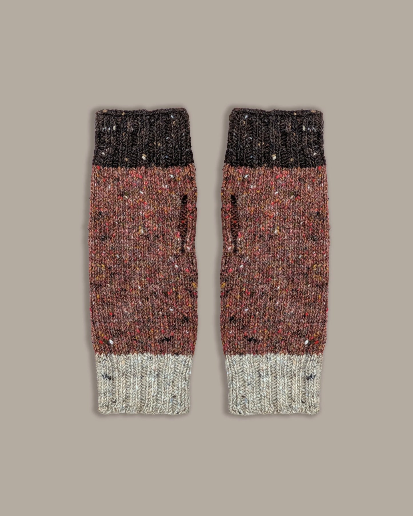 Rove Donegal Wool Wrist Warmers | Ruby Fleck