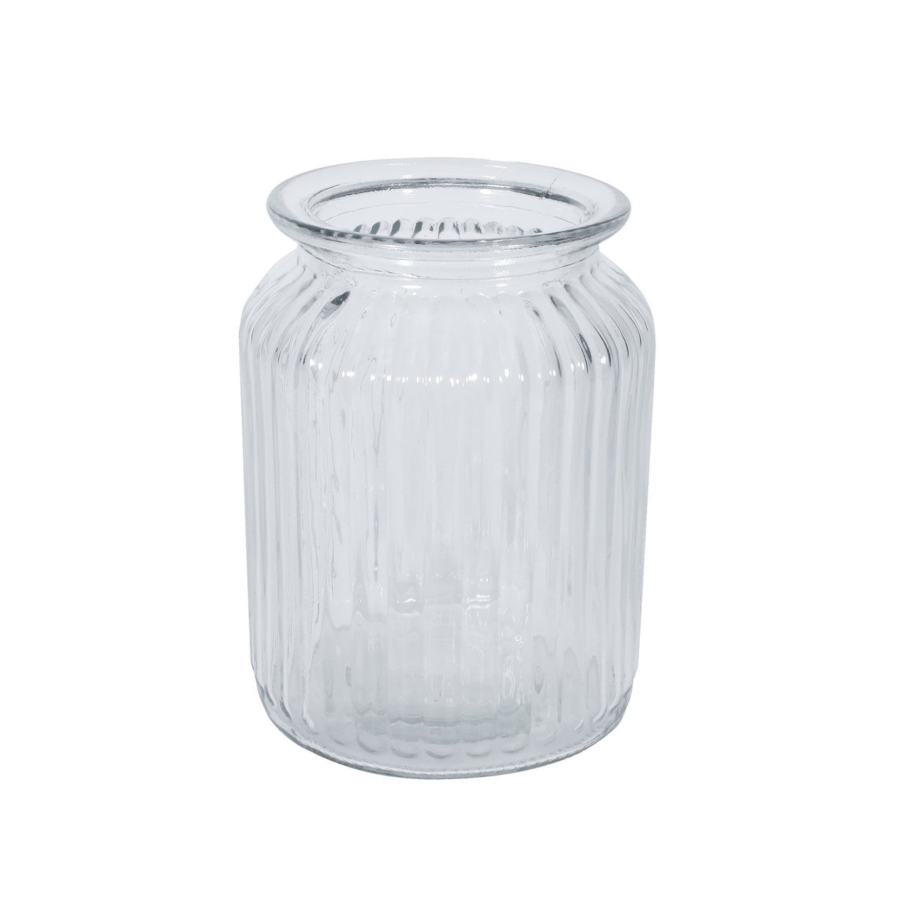 Ribbed Glass Vase