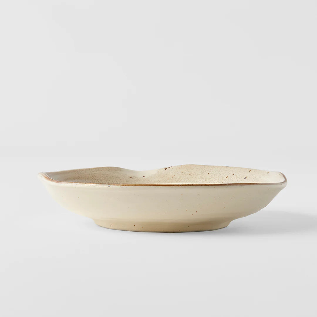 Spiral Sand Organic Plate 17cm - Made in Japan