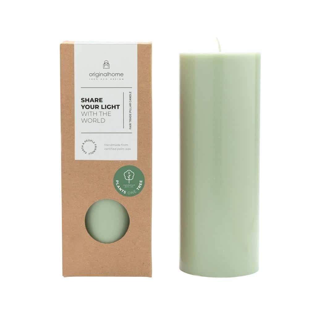 Sustainable Plant-Based Pillar Candle - All products are handcrafted from 100% natural or eco-friendly materials