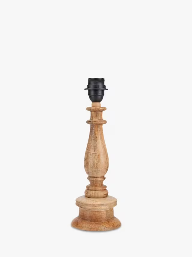 nkuku Usha Mango Wood Lamp Base - Natural
