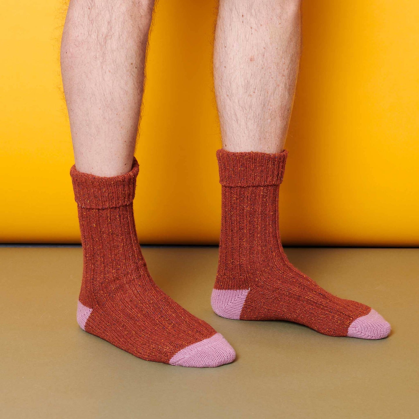 Unisex Recycled Silk Blend Ribbed Socks