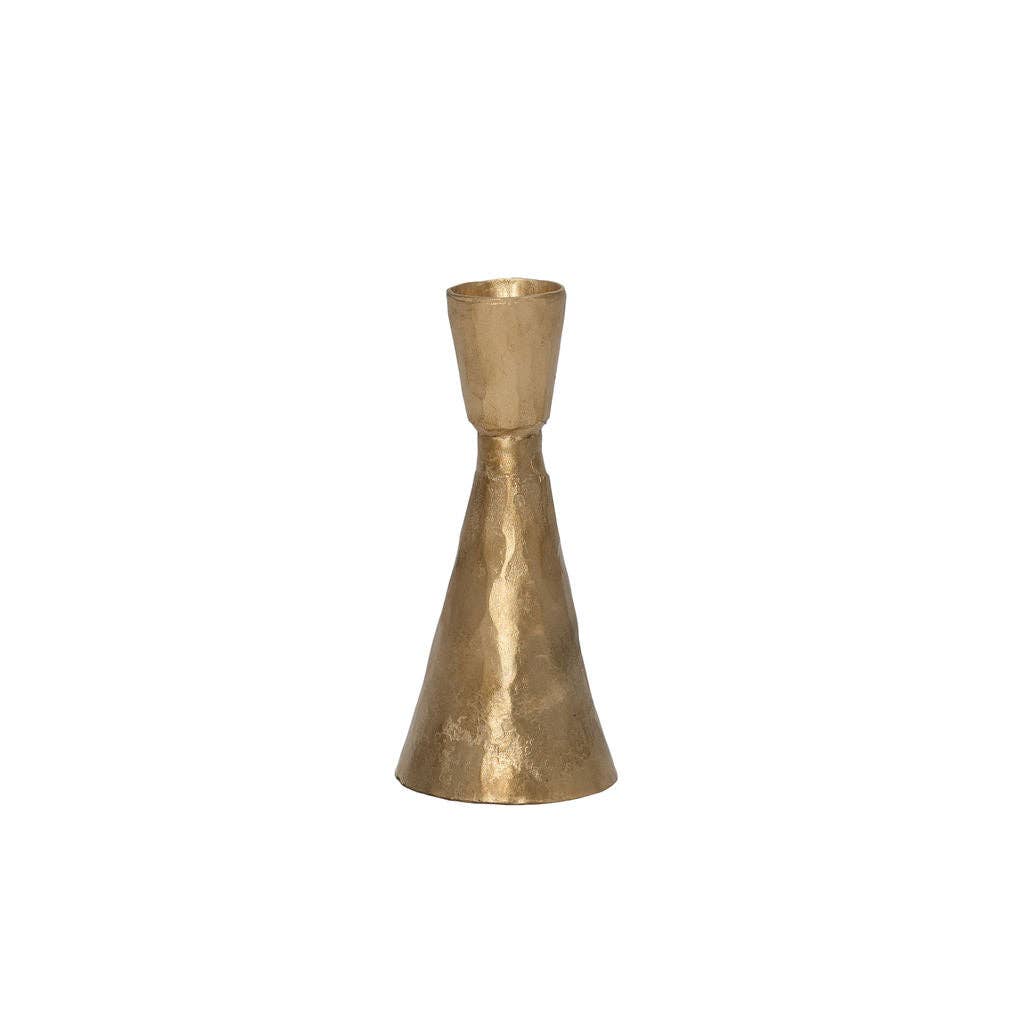 Orla Gold Coloured Metal Candlestick Holder
