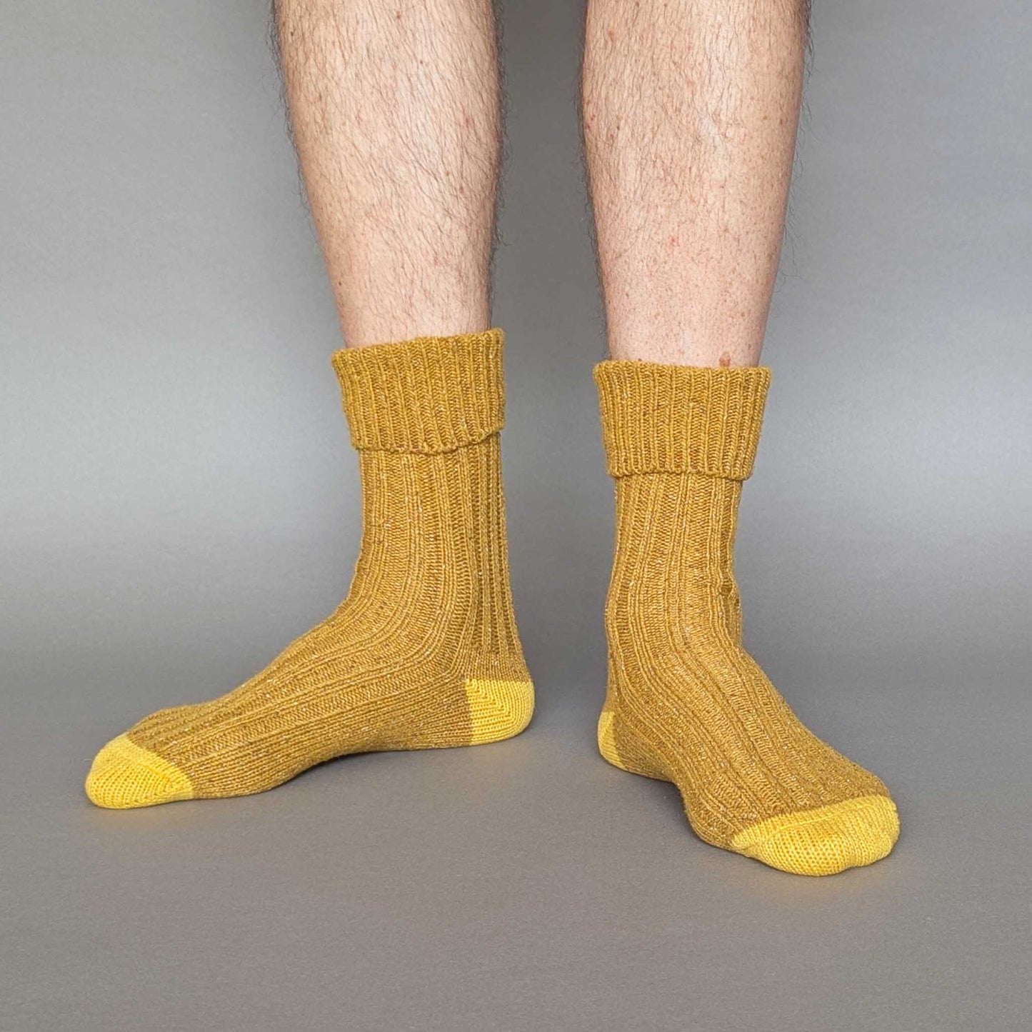 Unisex Recycled Silk Blend Ribbed Socks