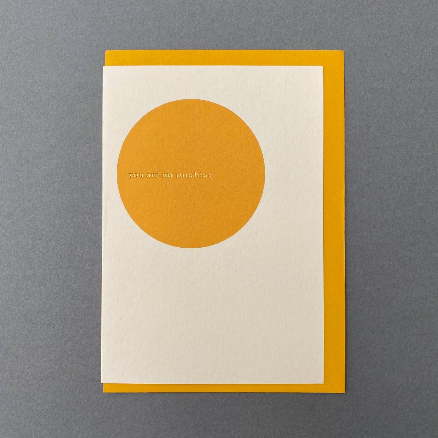 The Horizon Art Sunshine Love Greeting Card features "You Are My Sunshine" on the front,