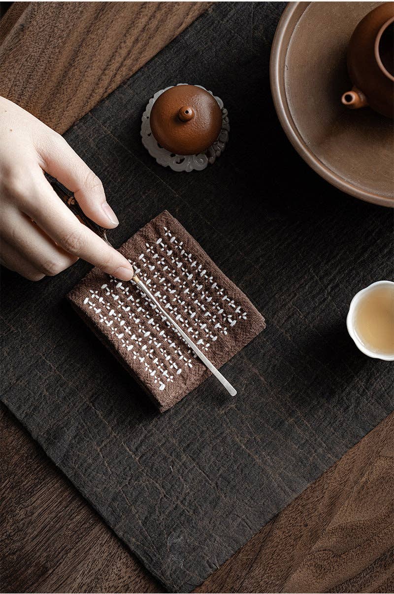 Handmade Woven Cotton and Linen Gongfu Tea Towel