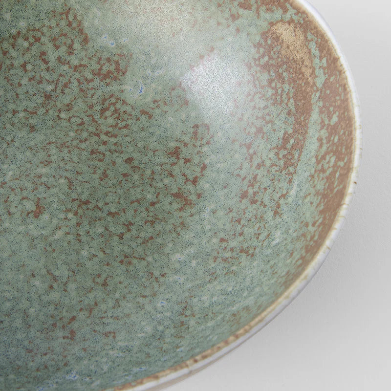 Green Fade Medium Oval Bowl 17cm - Made In Japan