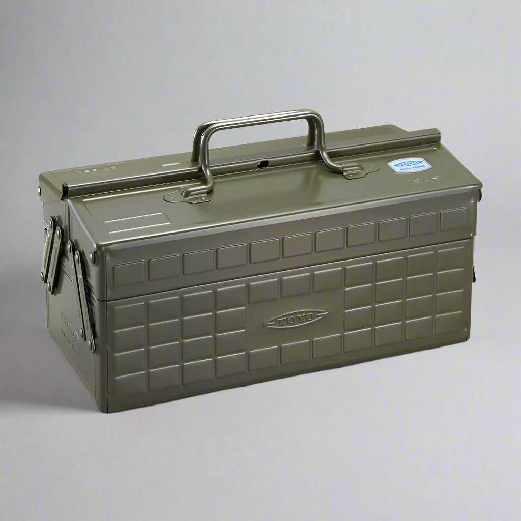 TOYO Steel ST-350MG Cantilever Tool Box Workbox in Moss Green, made in Japan