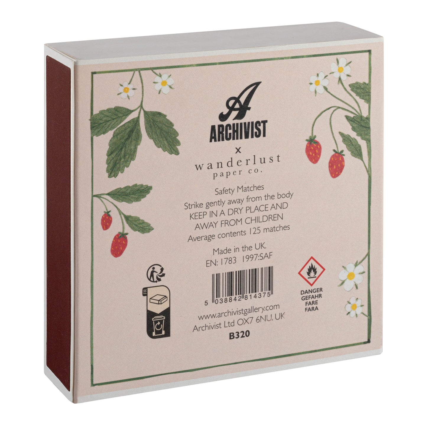 Strawberry Matches by Wanderlust Paper Co