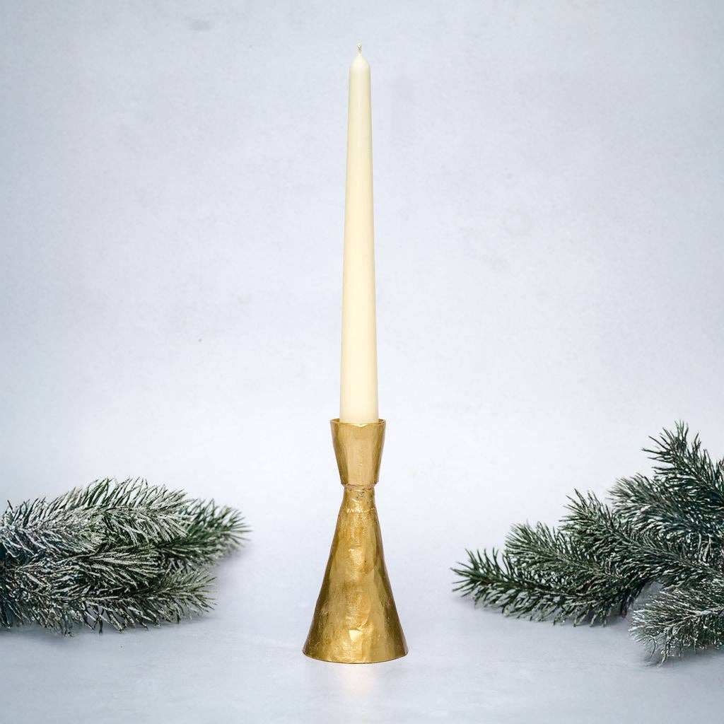 Orla Gold Coloured Metal Candlestick Holder