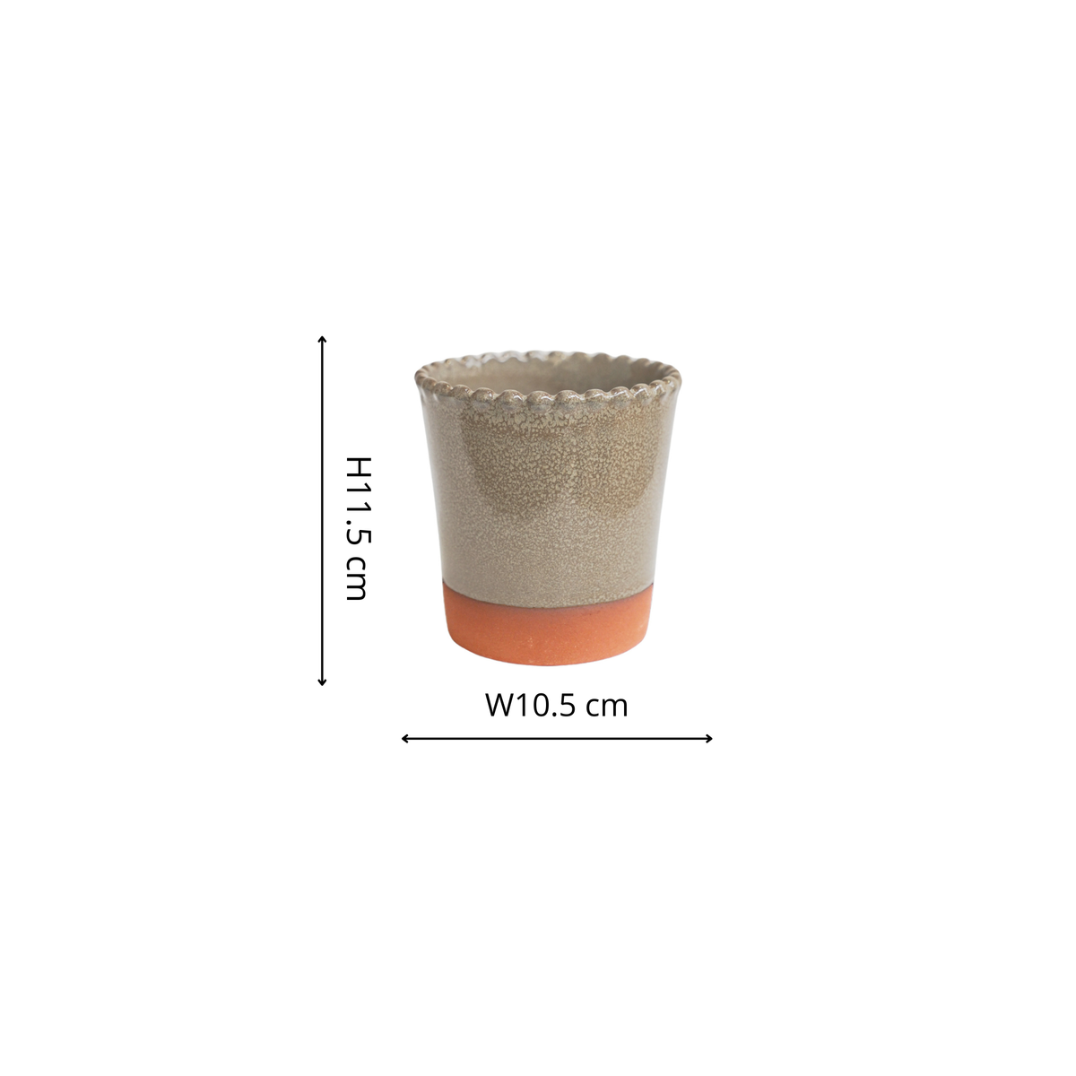 Adeline Beaded Edge Planter - Small