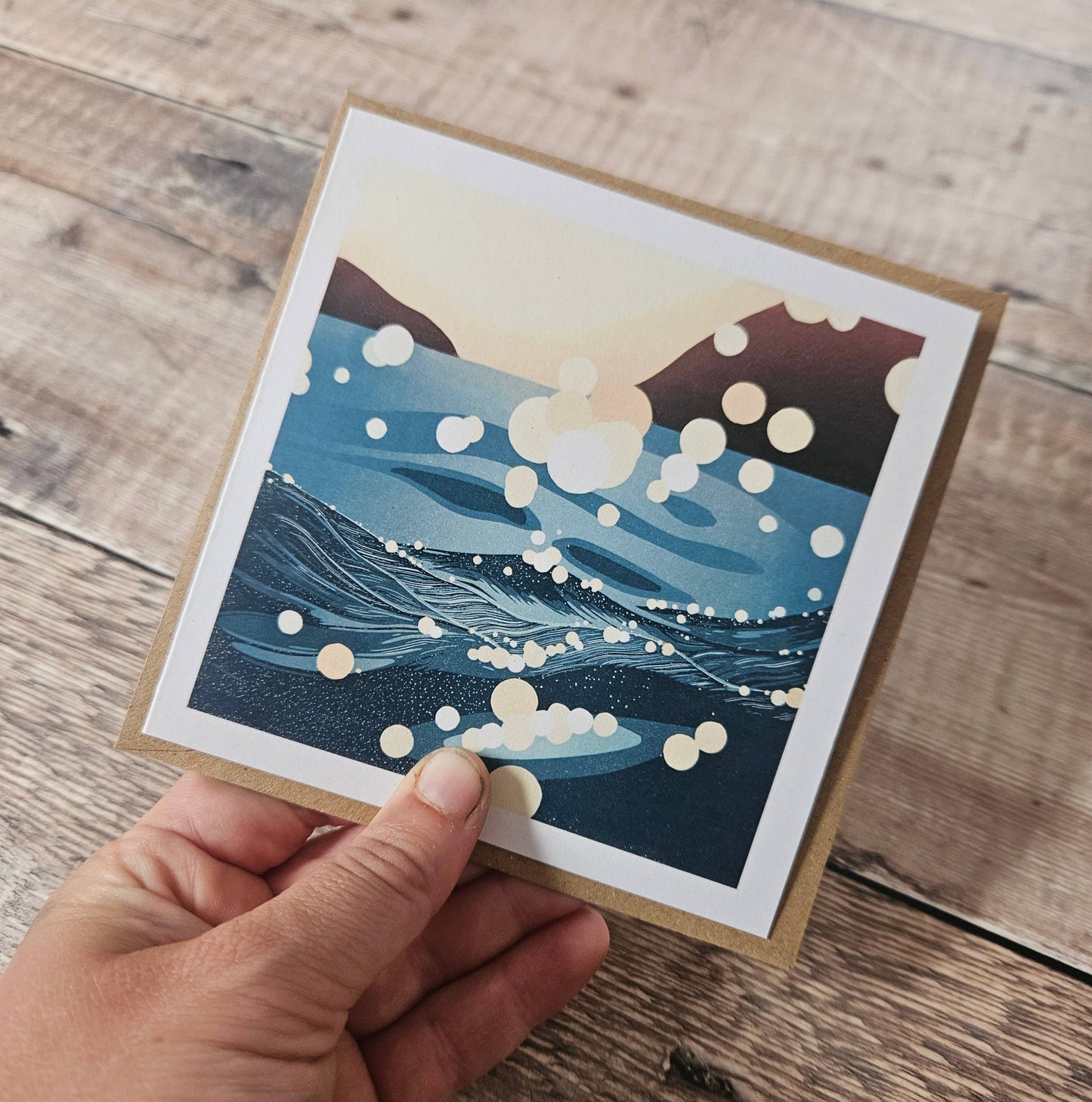 Bokeh - Single Square Greetings Card