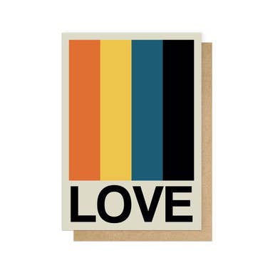Love (Stripes) Greetings Card