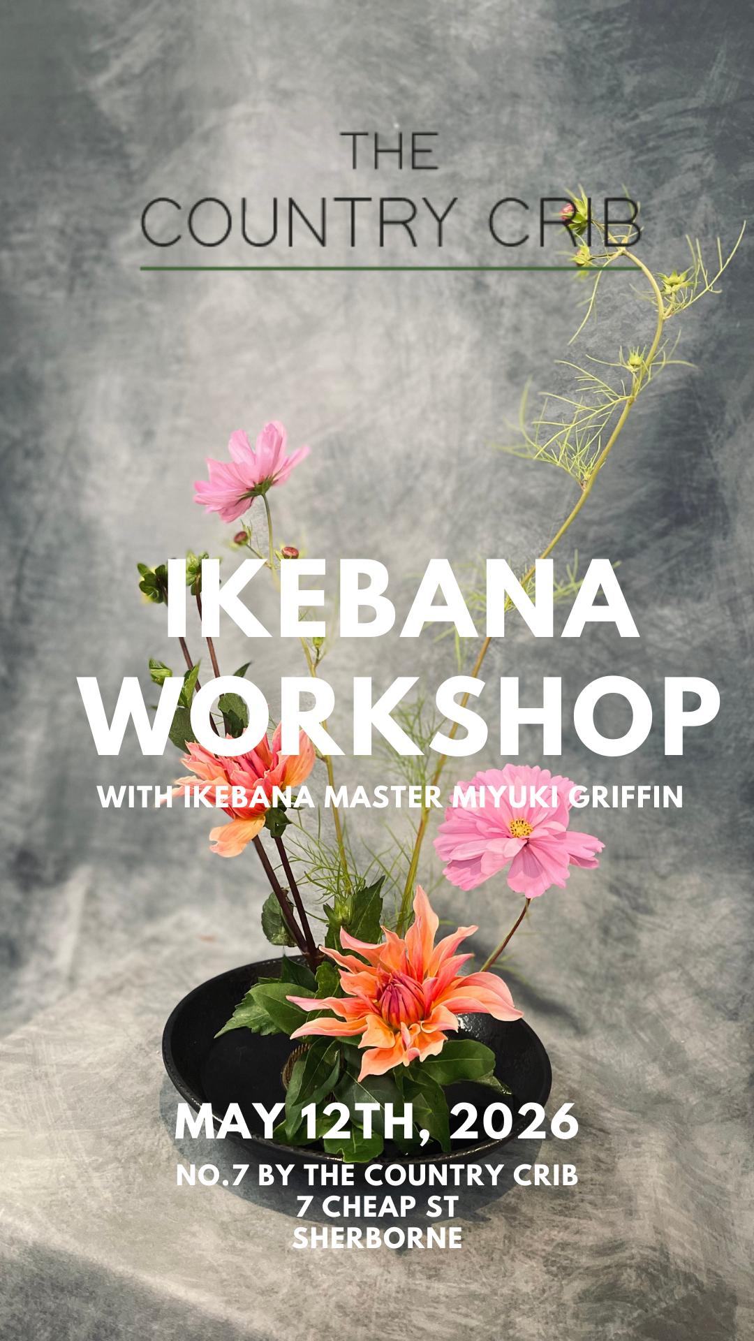 Ohara Ikebana Workshop at No.7 by The Country Crib, Sherborne