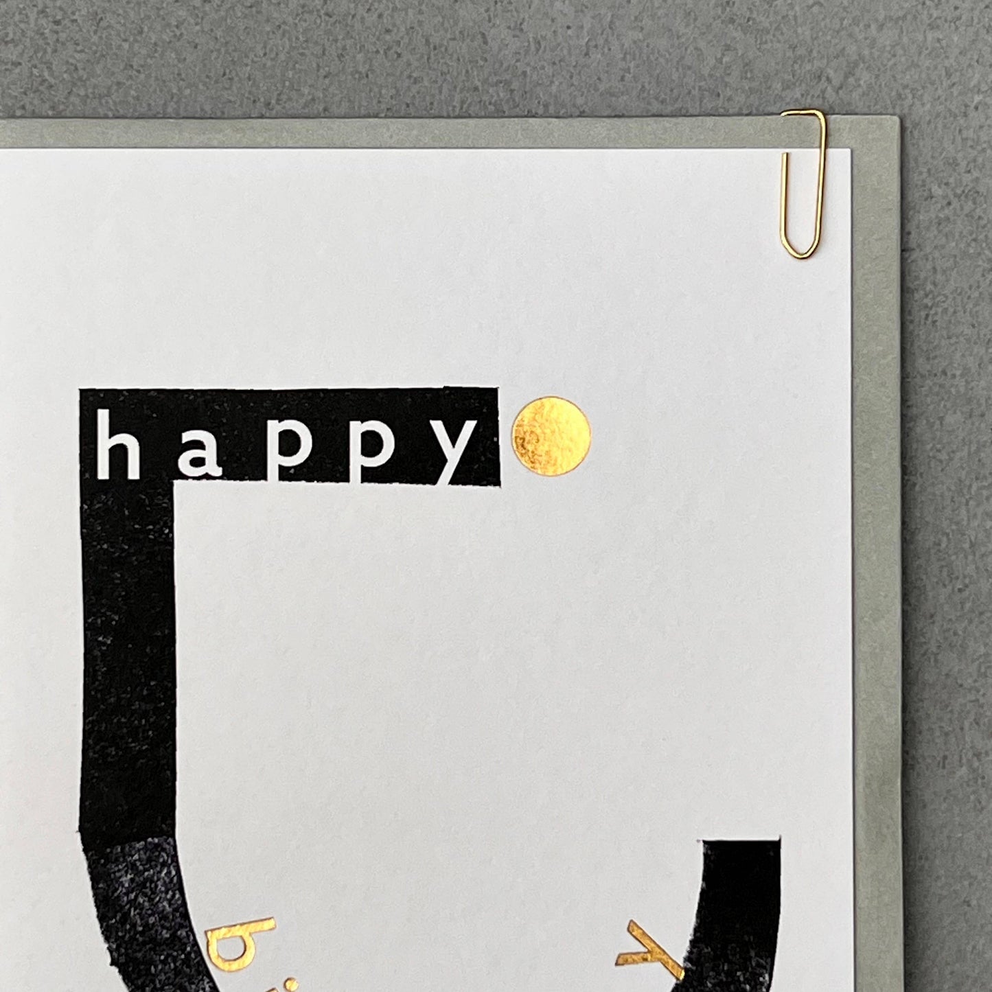 Abstract Ink Monotone Art Birthday Greeting Card