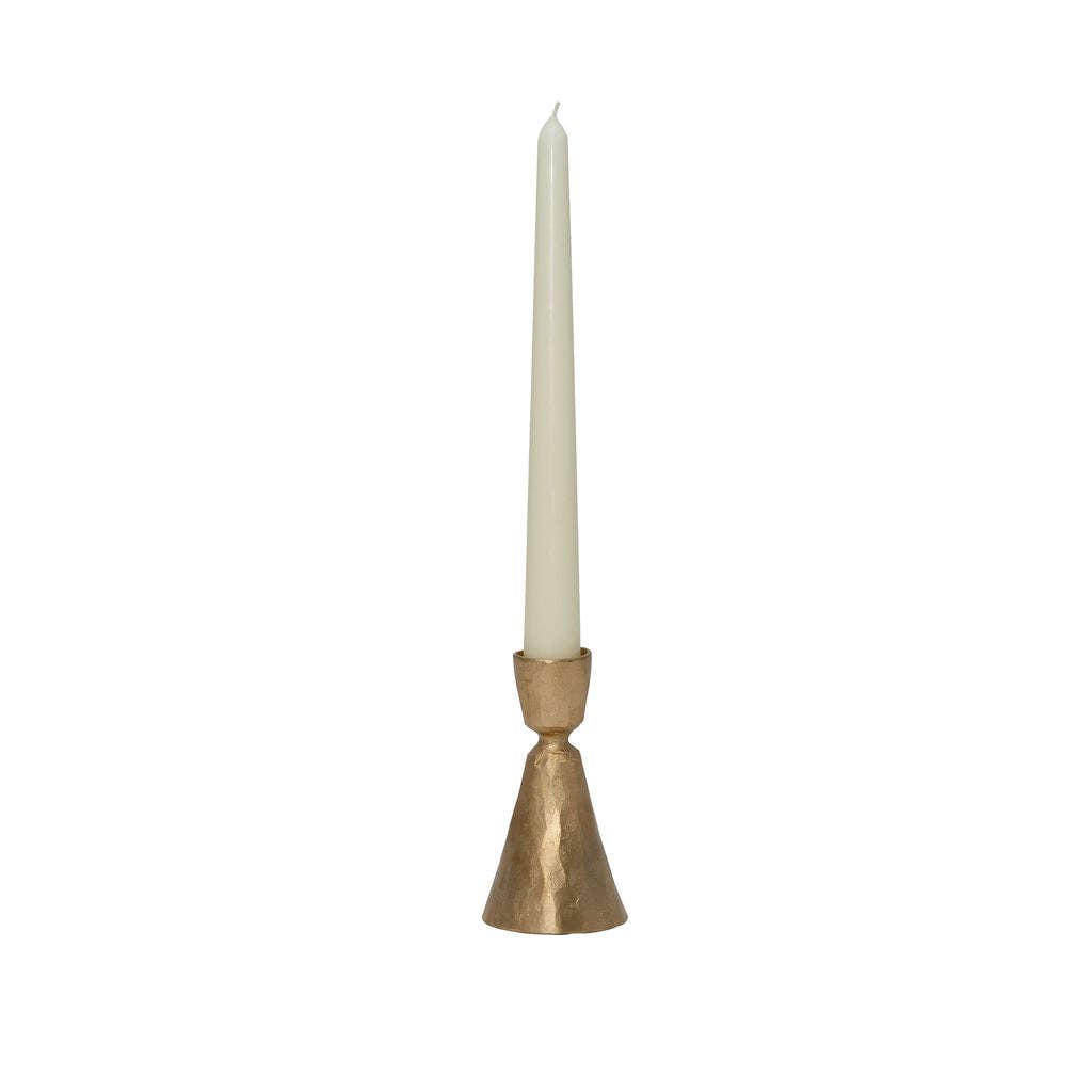 Orla Gold Coloured Metal Candlestick Holder