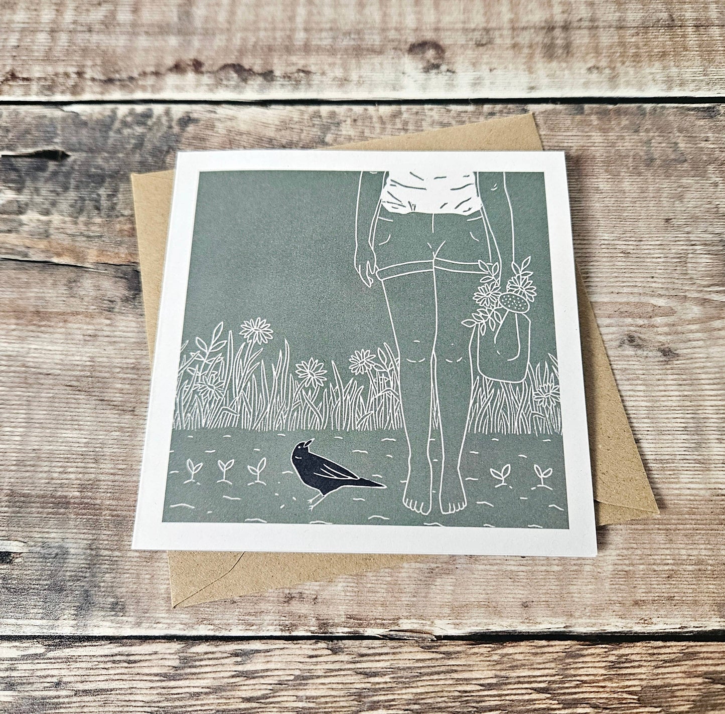 Blackbird - Single Square Greetings Card