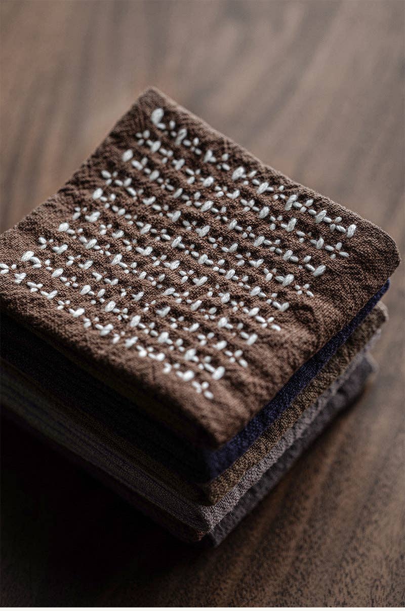 Handmade Woven Cotton and Linen Gongfu Tea Towel