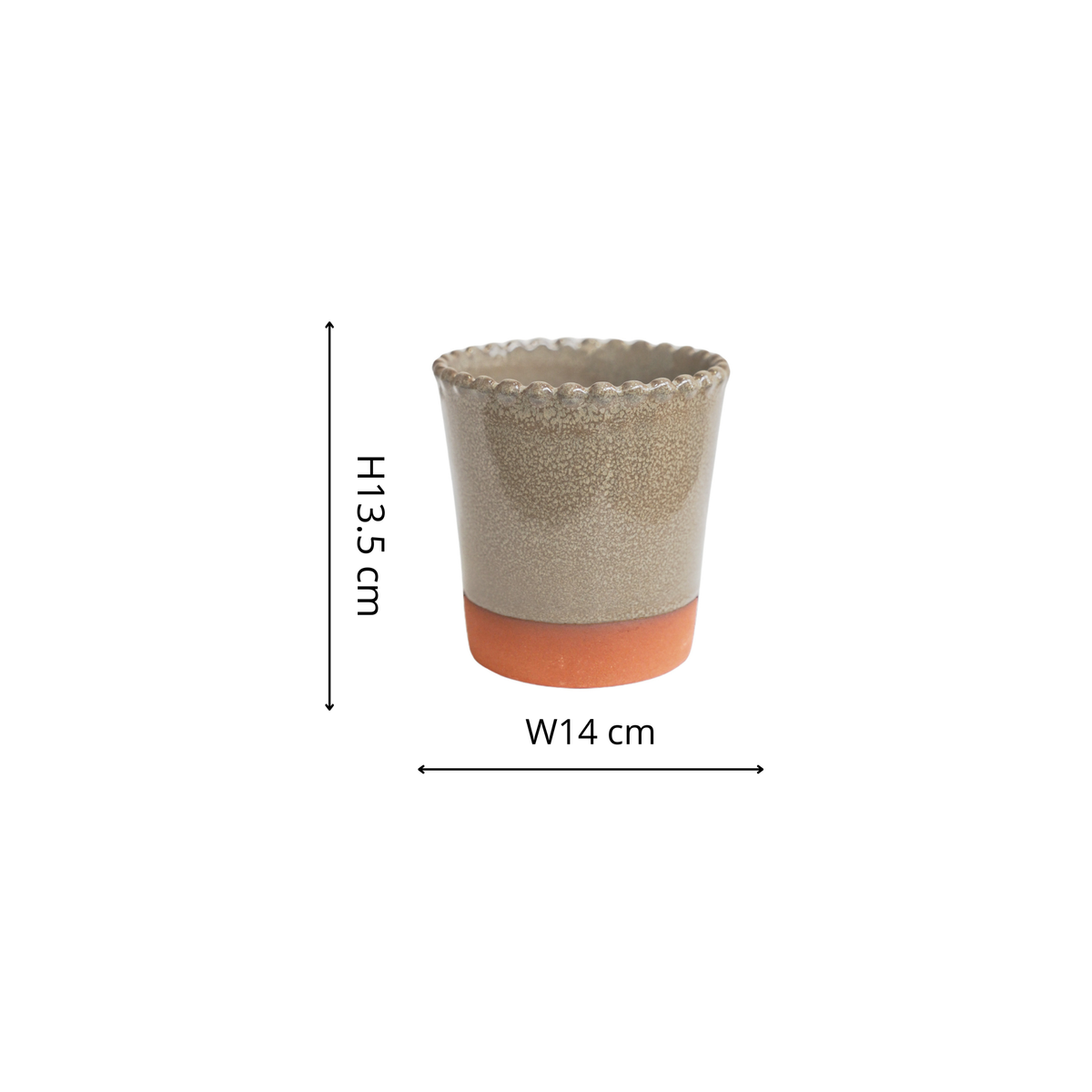 Adeline Beaded Edge Planter - Large